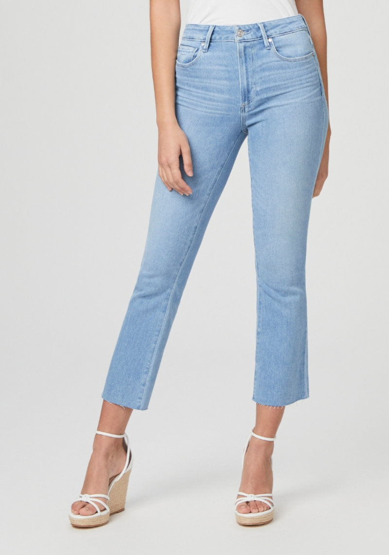 Colette Crop Flare Raw Hem, Sky Touch