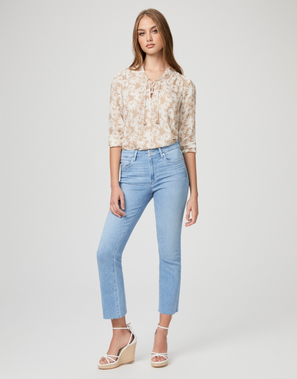 Colette Crop Flare Raw Hem, Sky Touch