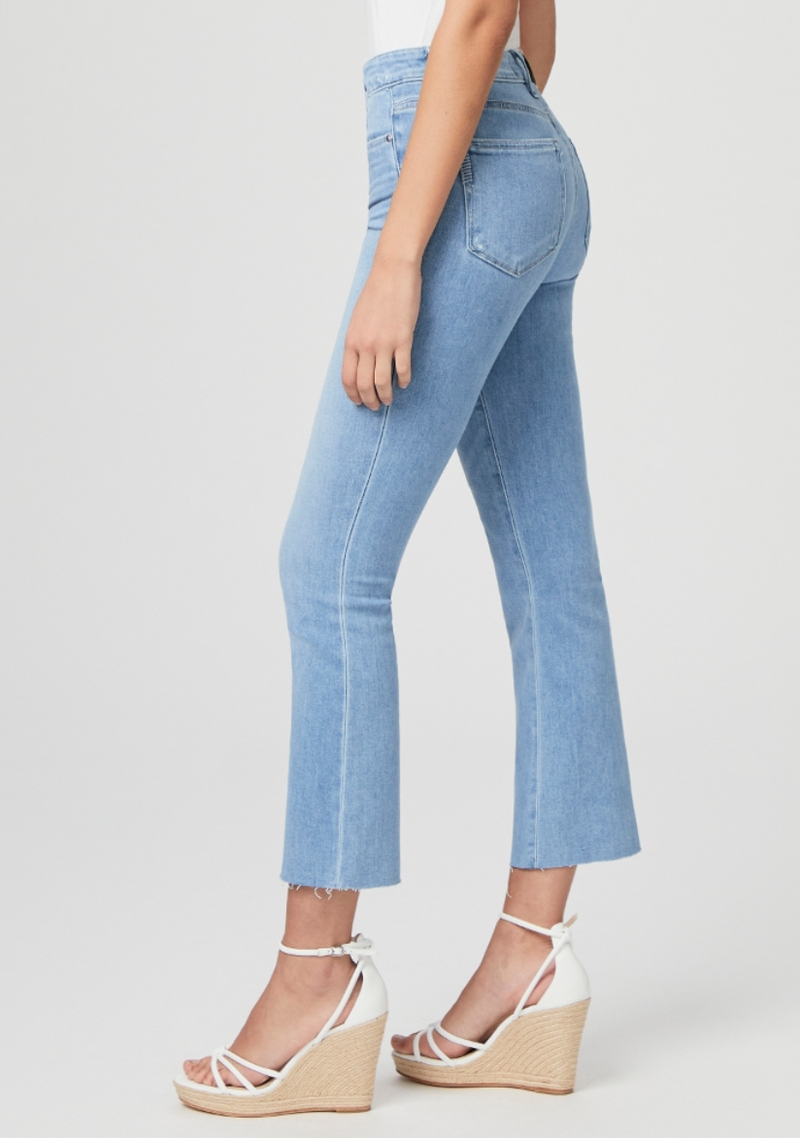 Colette Crop Flare Raw Hem, Sky Touch