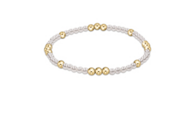 Worthy Pattern 3mm Bracelet, Pearl