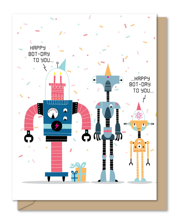 Happy Bot-Day Quad-Fold Card