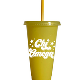 Sorority Glitter Color Changing Cup