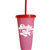 Sorority Glitter Color Changing Cup