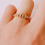 Lauren Gold Beaded Ring, 3mm