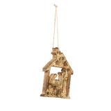 Wooden Carved Nativity Ornament, Large