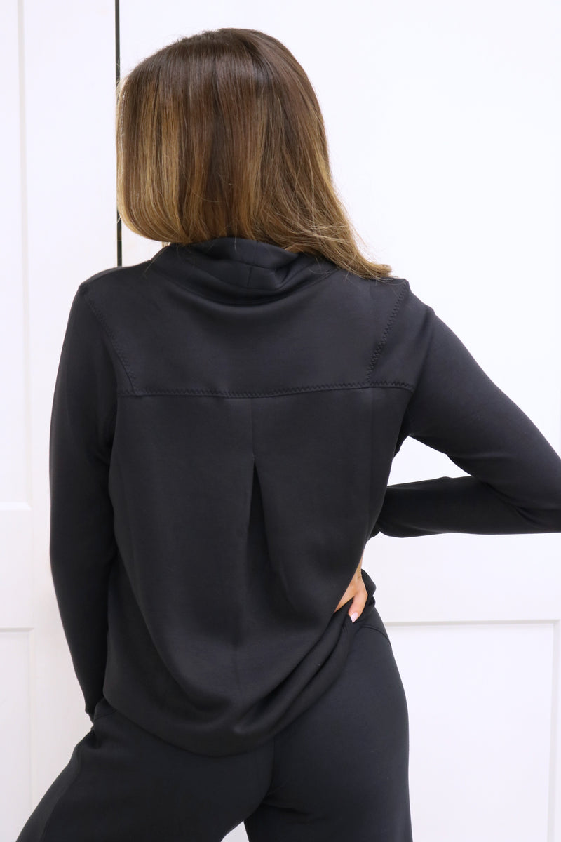 AirEssentials High Neck Pullover Sweatshirt, Black