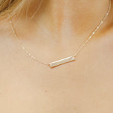 Gold Bar Sorority Letter Necklace