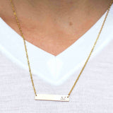 Gold Bar Sorority Letter Necklace