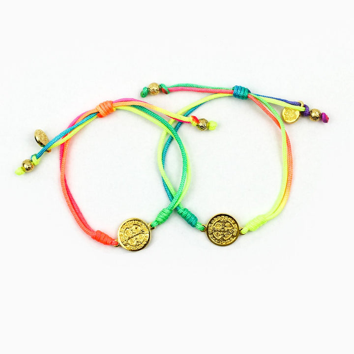 Best Friends Bracelet Set, Gold/Rainbow