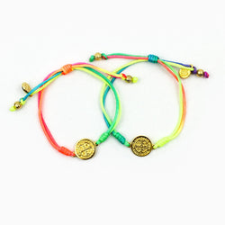 Best Friends Bracelet Set, Gold/Rainbow
