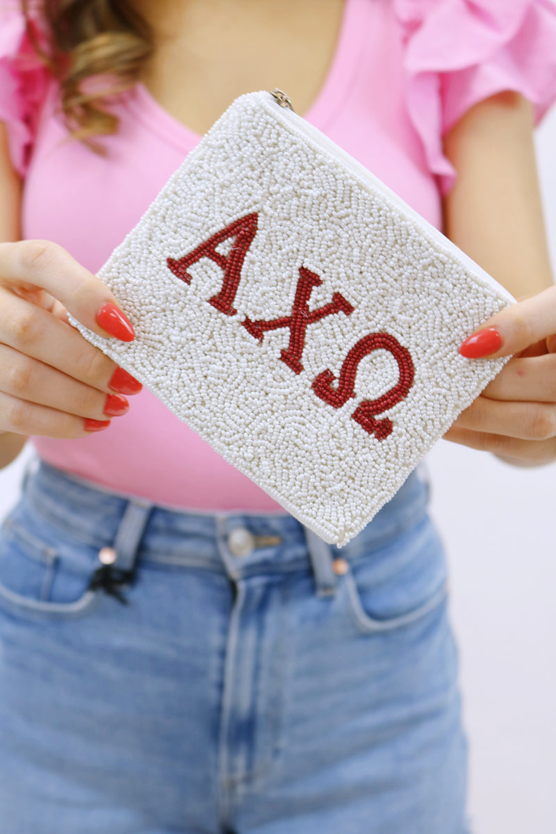 Sorority Beaded Coin Pouch