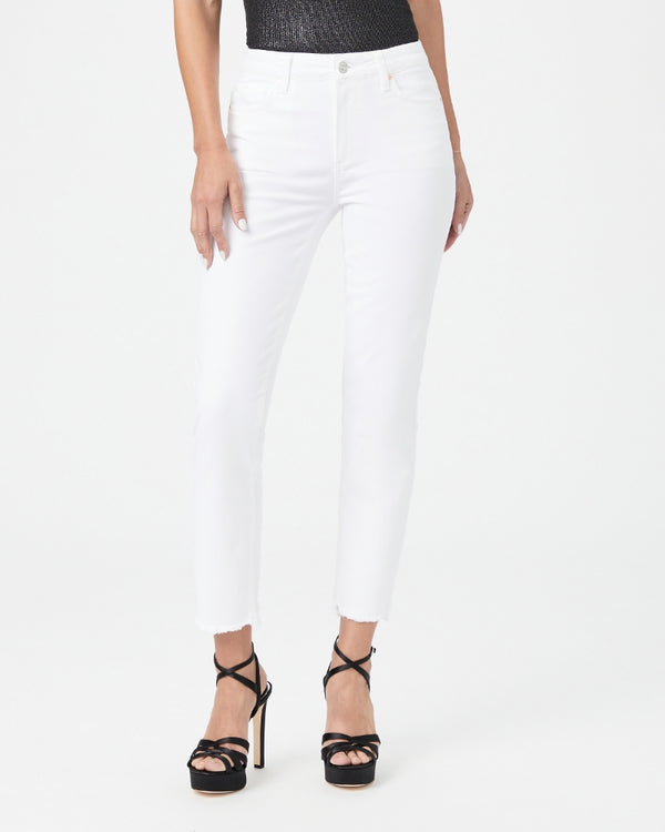 Cindy High Rise Straight Jean, White Noise