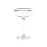 Martini Glass with Gold Rim