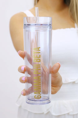 Sorority Clear Tumbler