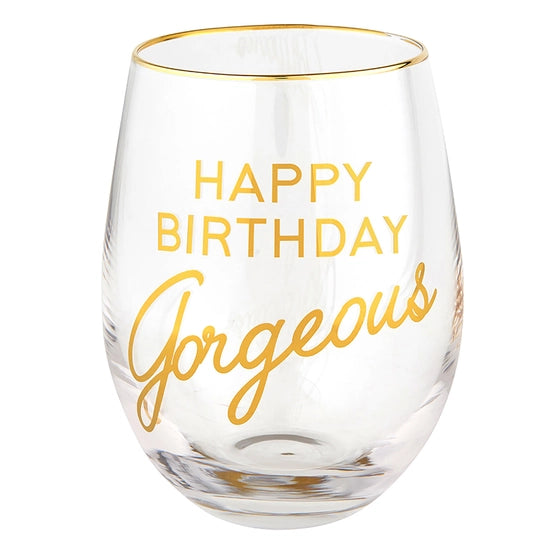 Happy Birthday Gorgeous Wine Glass