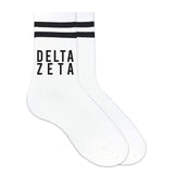 Black Striped Sorority Crew Socks