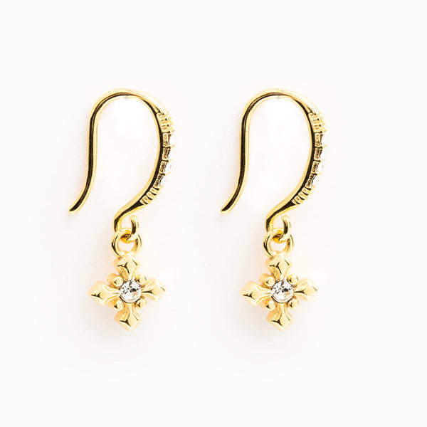 Brilliance Crystal Faith Earrings, Gold