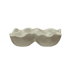 Stoneware Egg Holder, White
