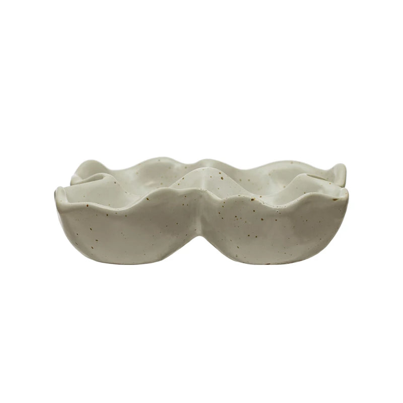 Stoneware Egg Holder, White
