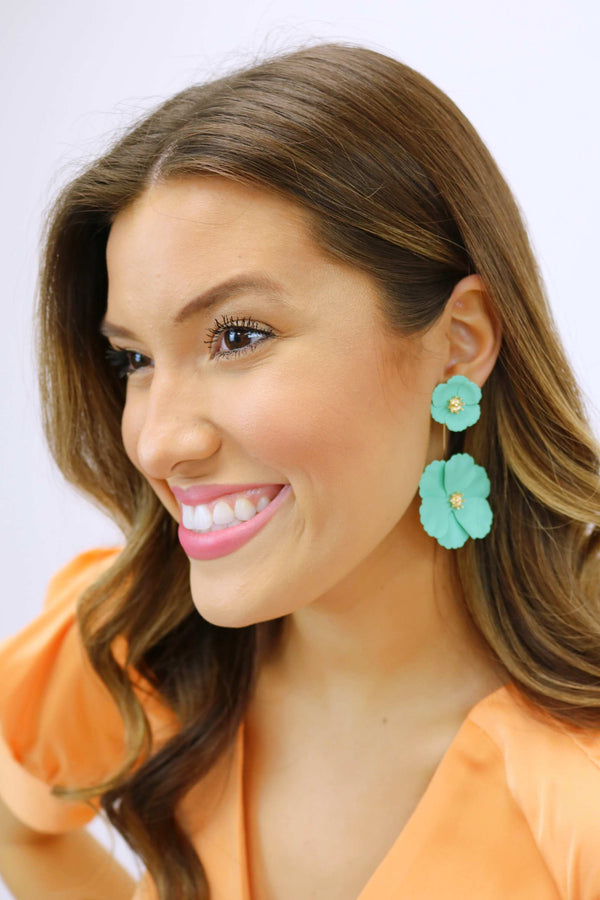 Shine Bright Dangle Floral Earrings