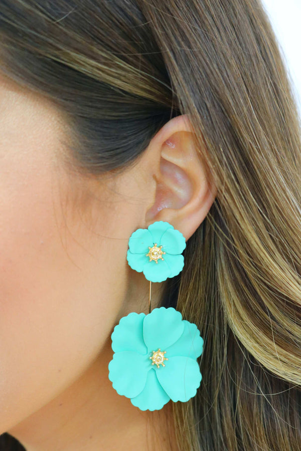 Shine Bright Dangle Floral Earrings