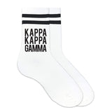 Black Striped Sorority Crew Socks