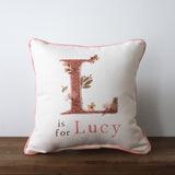 Critter Initial Girl Pillow - Custom