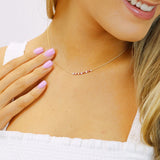 Morse Code Sorority Necklace, Maroon