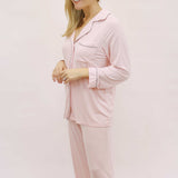 Luxe Milk Jersey® Piped Pajama Set, Pink