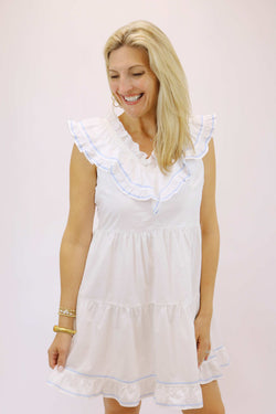 Peaceful Beginning White Embroidered Dress