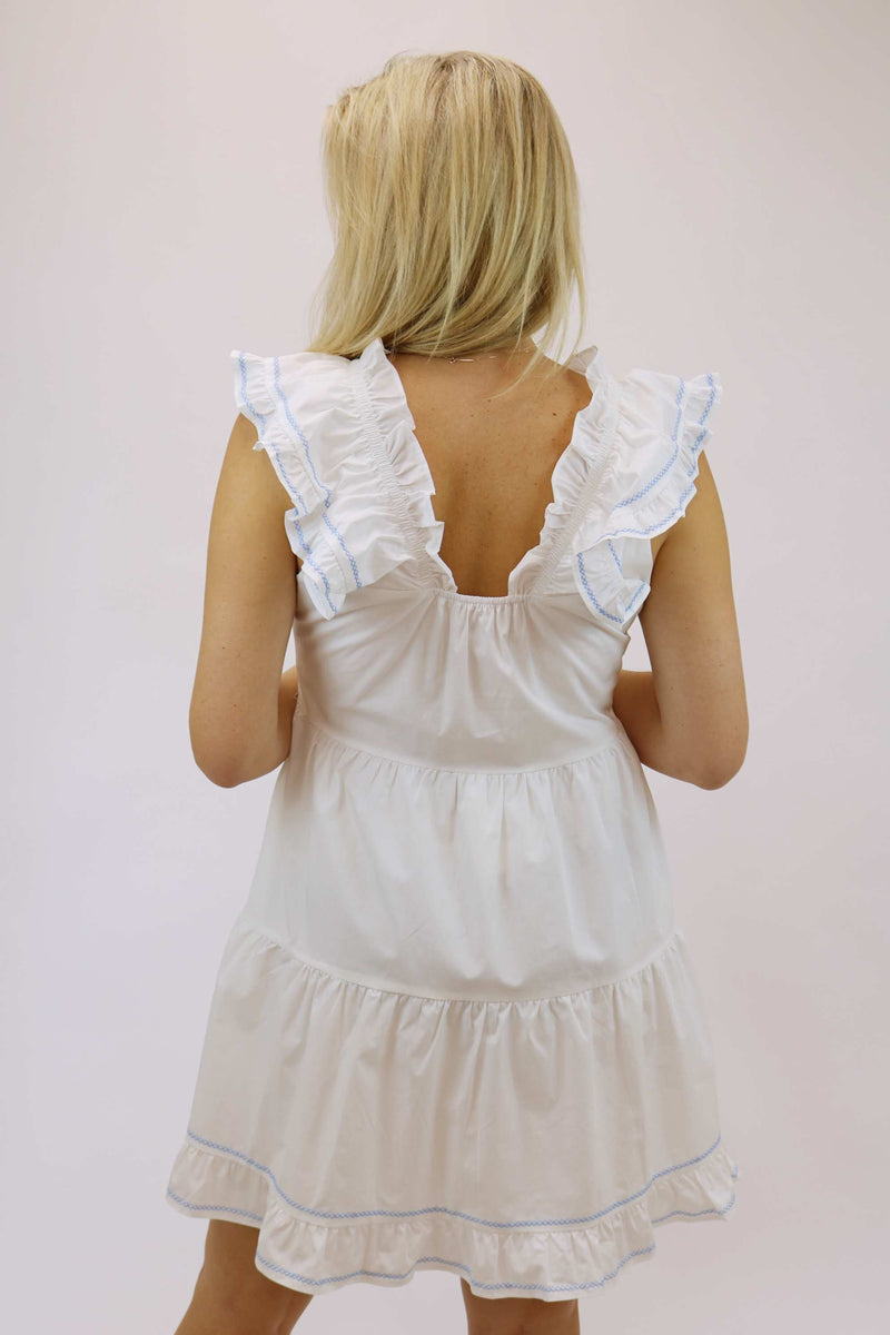 Peaceful Beginning White Embroidered Dress