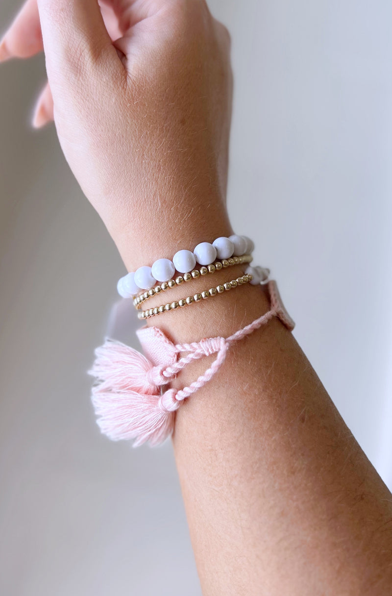 Pink Howdy Tassel Bracelet