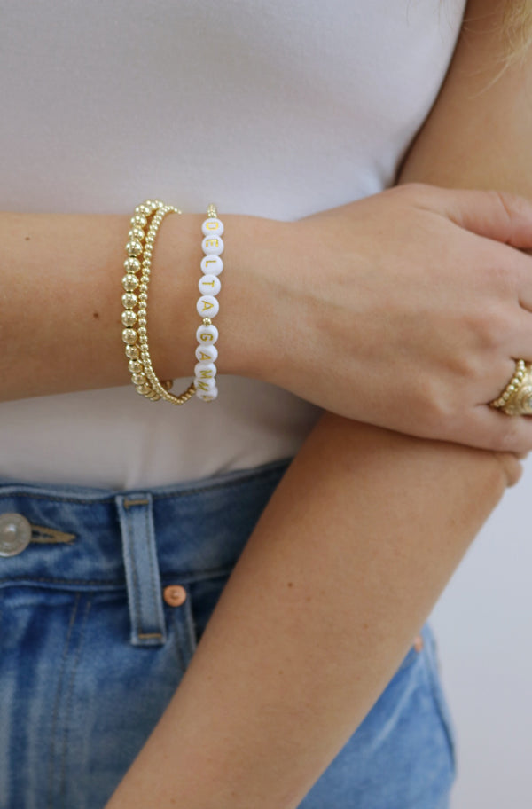 Sorority Gold Letter Bracelet