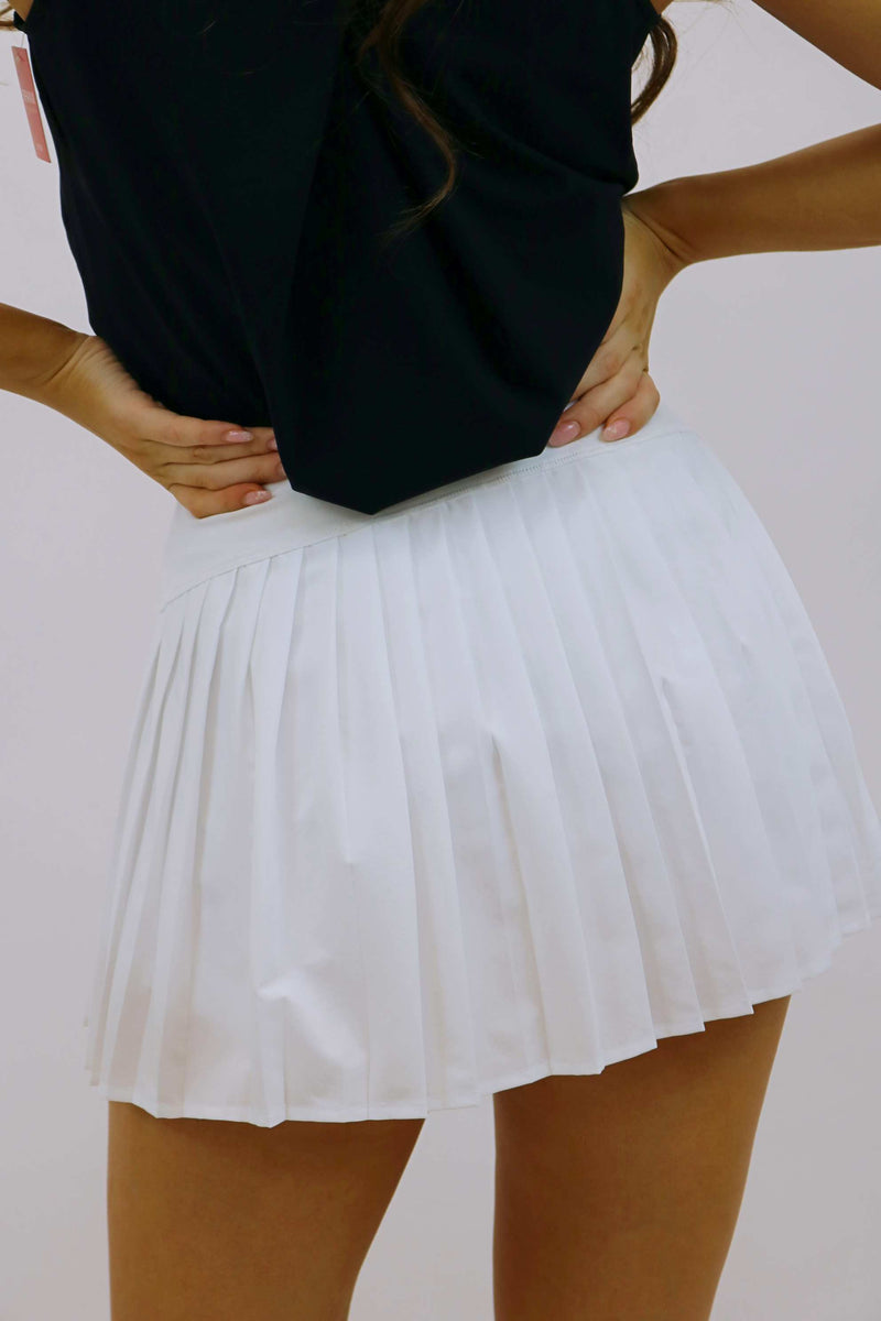 Get Moving Pleated Skort, White