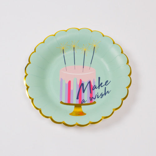 Make a Wish Small Paper Plates (Set of 8)