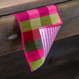 Vintage Check Ribbon, Pink/Green